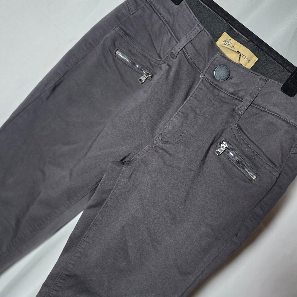 Democracy Womens Gray "Ab" Technology Skinny Pants Size 2 Zipper Pockets‎